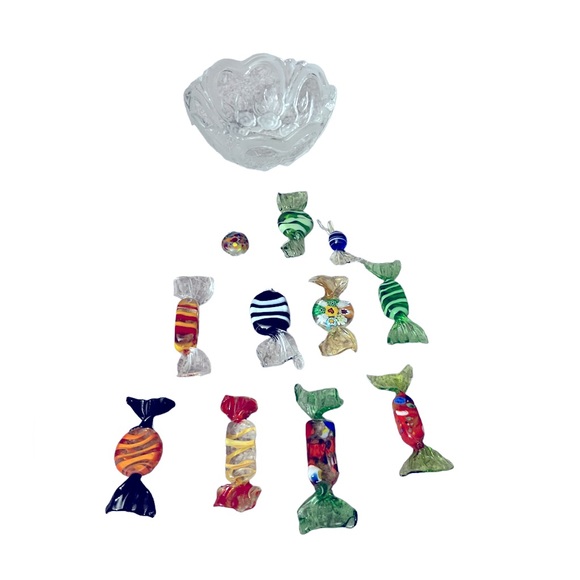 Vintage Murano Glass Candy Set - Picture 5 of 6